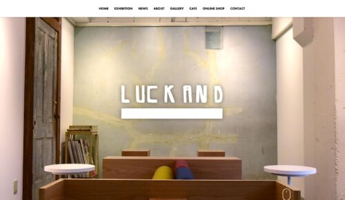 LUCKAND Gallery Cafe公式HPのキャプチャ